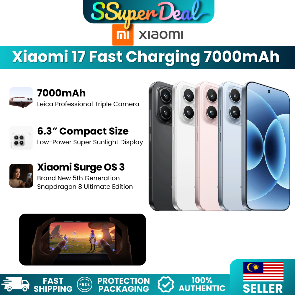 (Pre-order)Xiaomi 17 Fast Charging 7000mAh 6.3″ Compact Size Leica Professional Triple Camera Low-Power Super Sunlight Display(Blue 16 + 512GB)