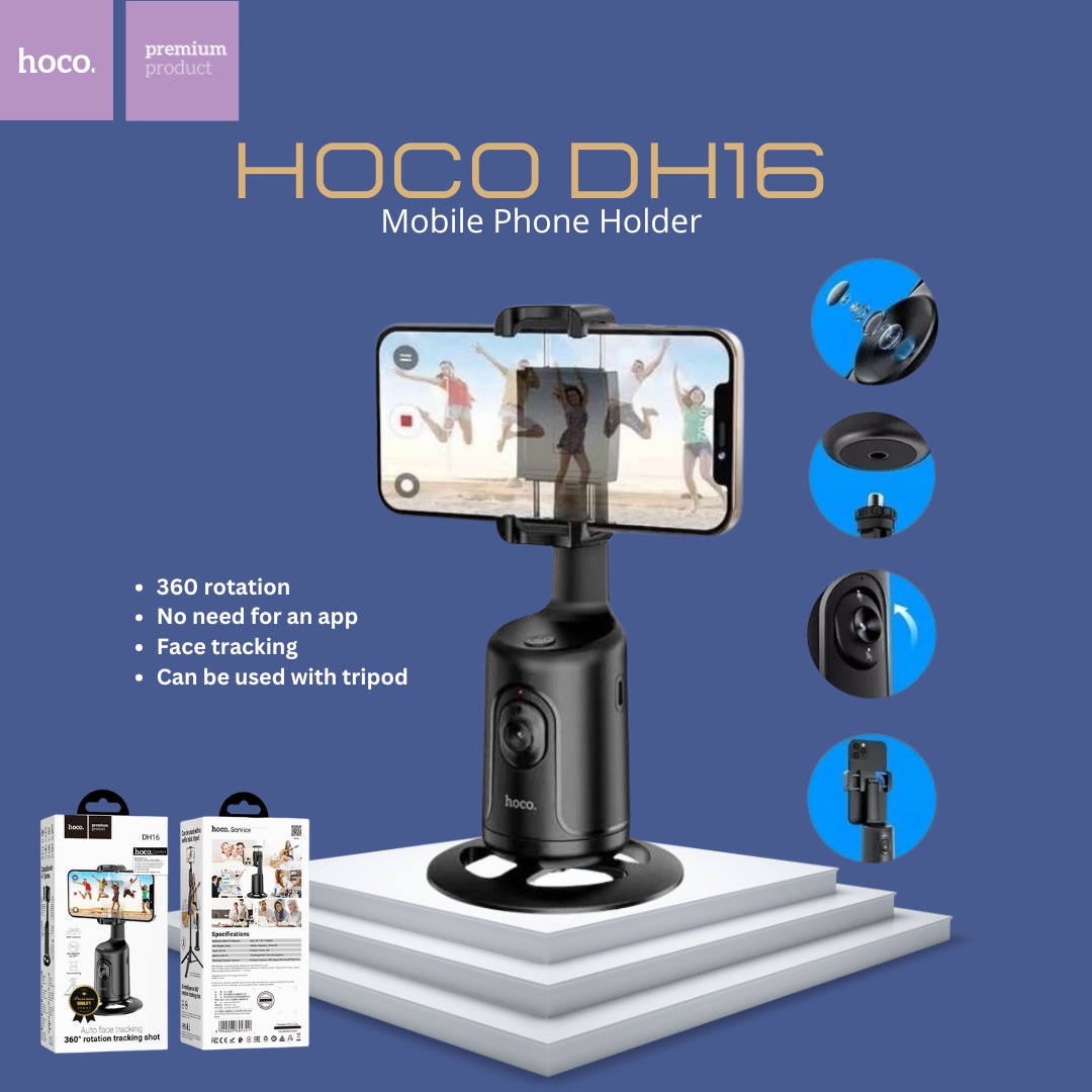 HOCO Smart Auto Face Tracking 360º Rotation Mobile Stand - DH16 - Image 6