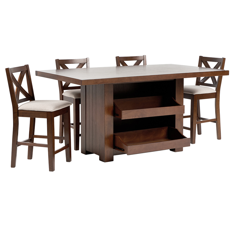 SSFHOME - Dinihari Dining Set with Storage (6 Seater) - Image 2