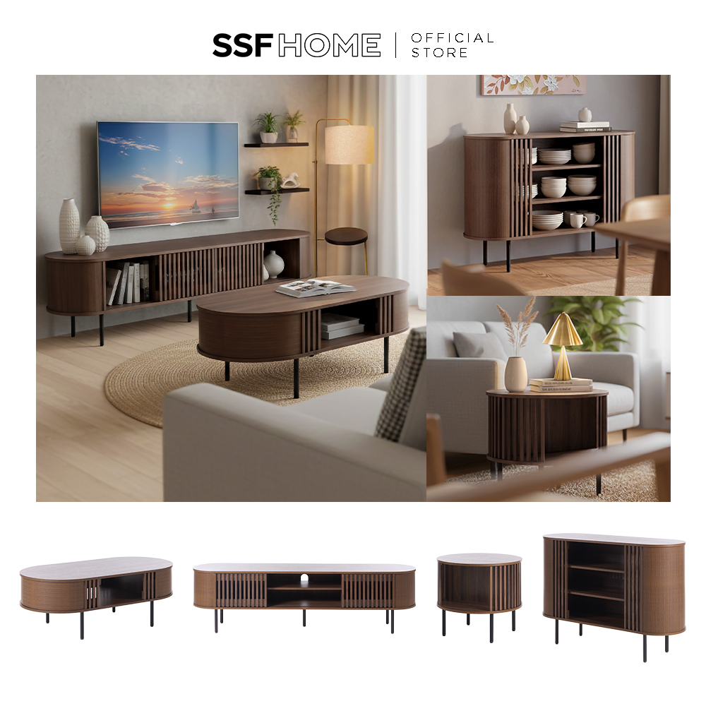 SSFHOME - Raleigh Series(Sideboard + Coffee Table + End Table + TV Cabinet)