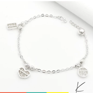 S925 Silver 3 Rantai Tangan 3 Abakus Perak