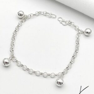 S925 Silver 4 Rantai Gelang Tangan Kaki Budak