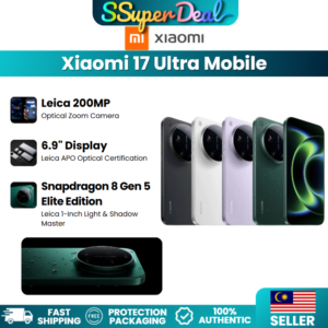 (Pre-order)Xiaomi 17 Ultra Mobile Leica 200MP Optical Zoom | Leica 1-Inch Light & Shadow Master(Green 16GB+1TB)