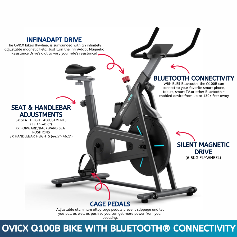 OVICX Q100 Stationary Spin Bike - Image 2