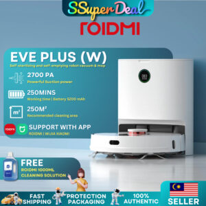 Roidmi Robot Vacuum and Mop Cleaner EVE Plus (White)