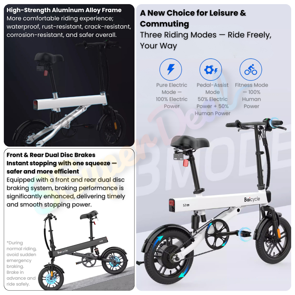 Baicycle S2 Max Foldable Electric Bike - Image 5