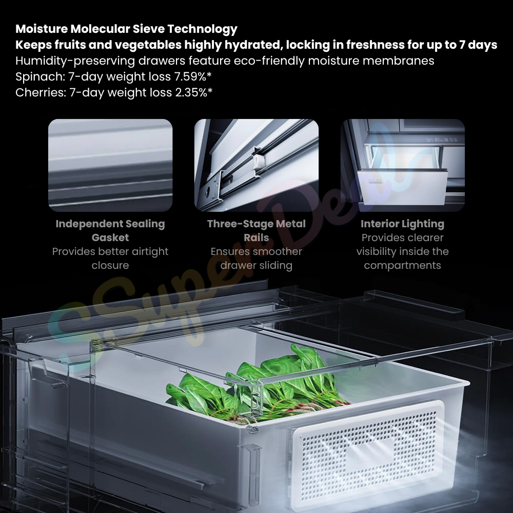 (Pre-order)Xiaomi Mijia Refrigerator Pro 560L | Micro Ice Fresh Dual System | French-Style Built-In(White) - Image 7