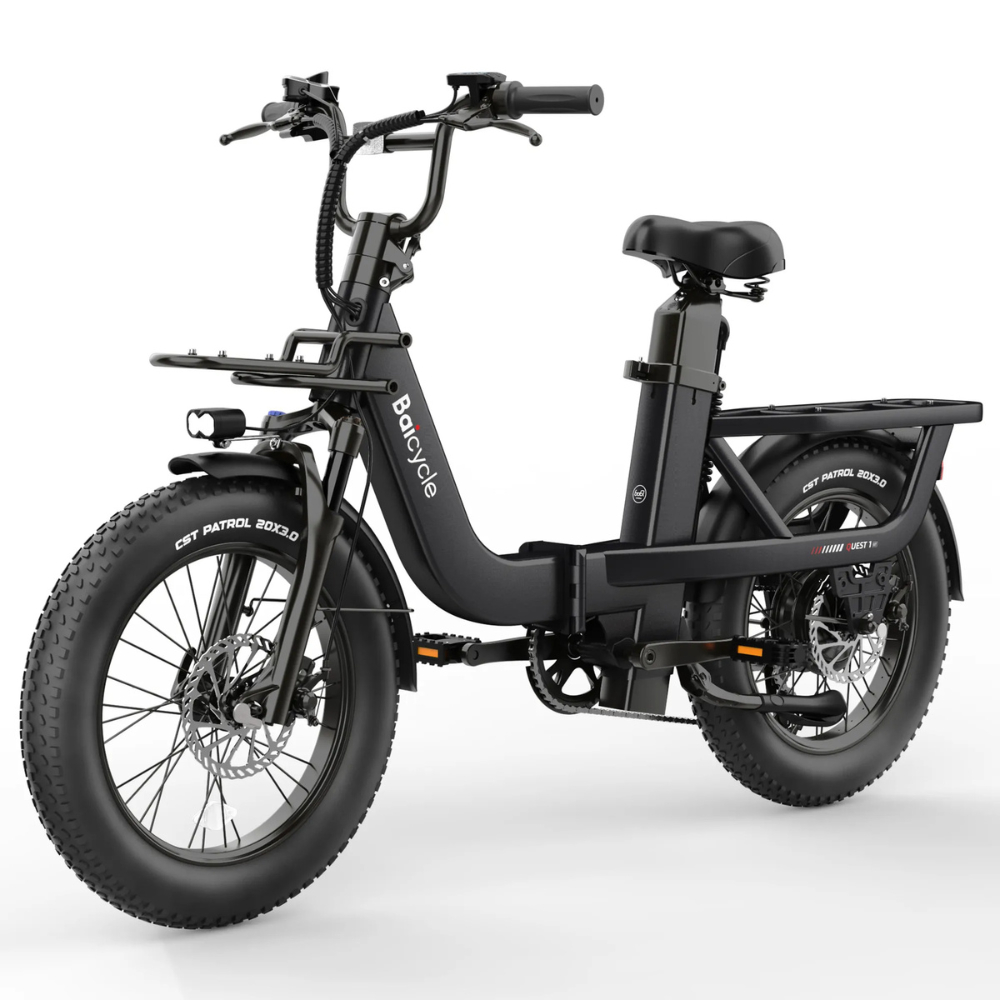 Baicycle A02 Electric Bikes for Adults with 1500W Peak Motor 20" Fat Tire E Bike with 28 MPH 90 Miles Max Range 48V(Black) - Image 10