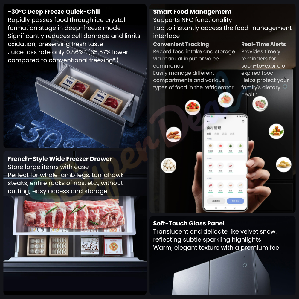 (Pre-order)Xiaomi Mijia Refrigerator Pro 560L | Micro Ice Fresh Dual System | French-Style Built-In(White) - Image 8
