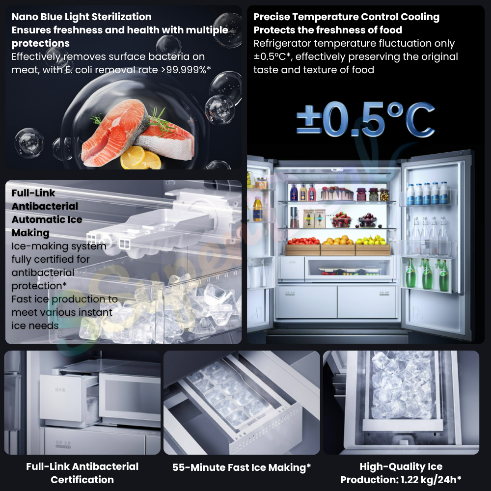 (Pre-order)Xiaomi Mijia Refrigerator Pro 560L | Micro Ice Fresh Dual System | French-Style Built-In(White) - Image 5
