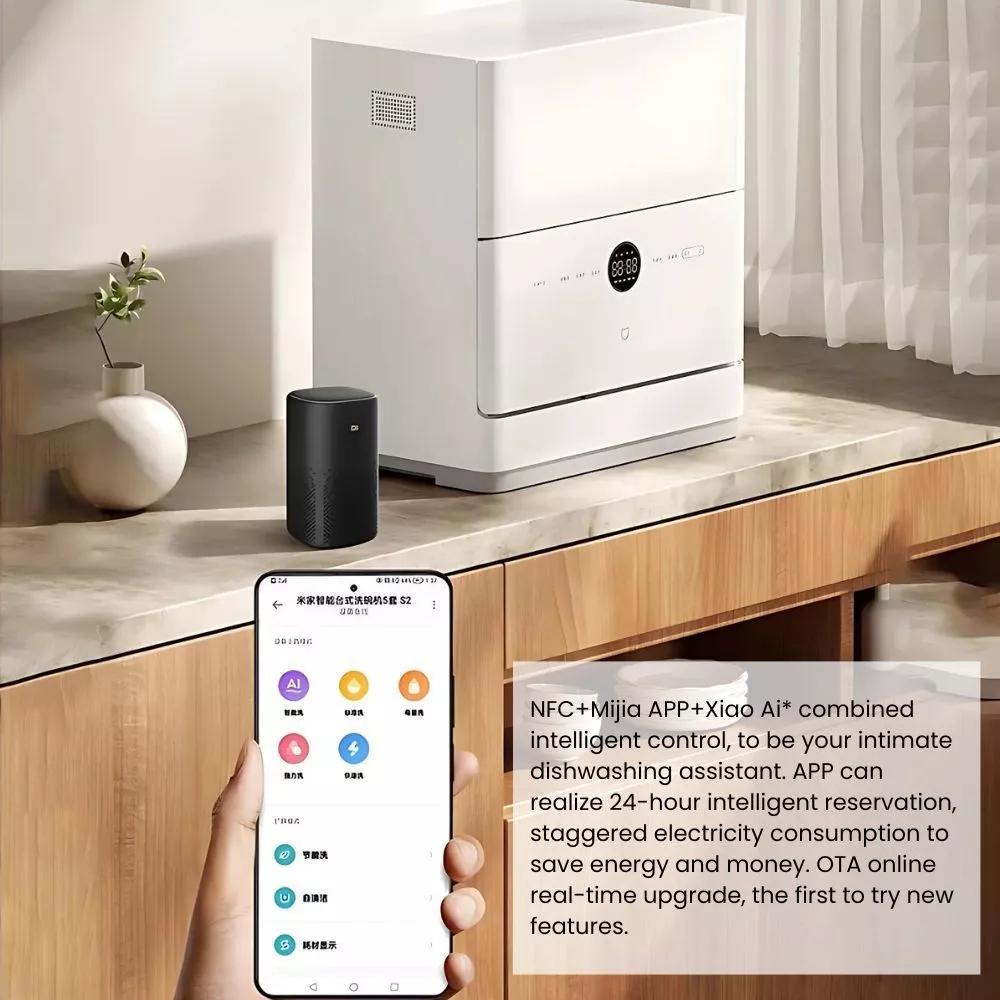 Xiaomi Mijia Smart Dishwasher Machine 6 set S10 Antibacterial Washing UV Sterilization 99.9% Hot Drying - Image 4