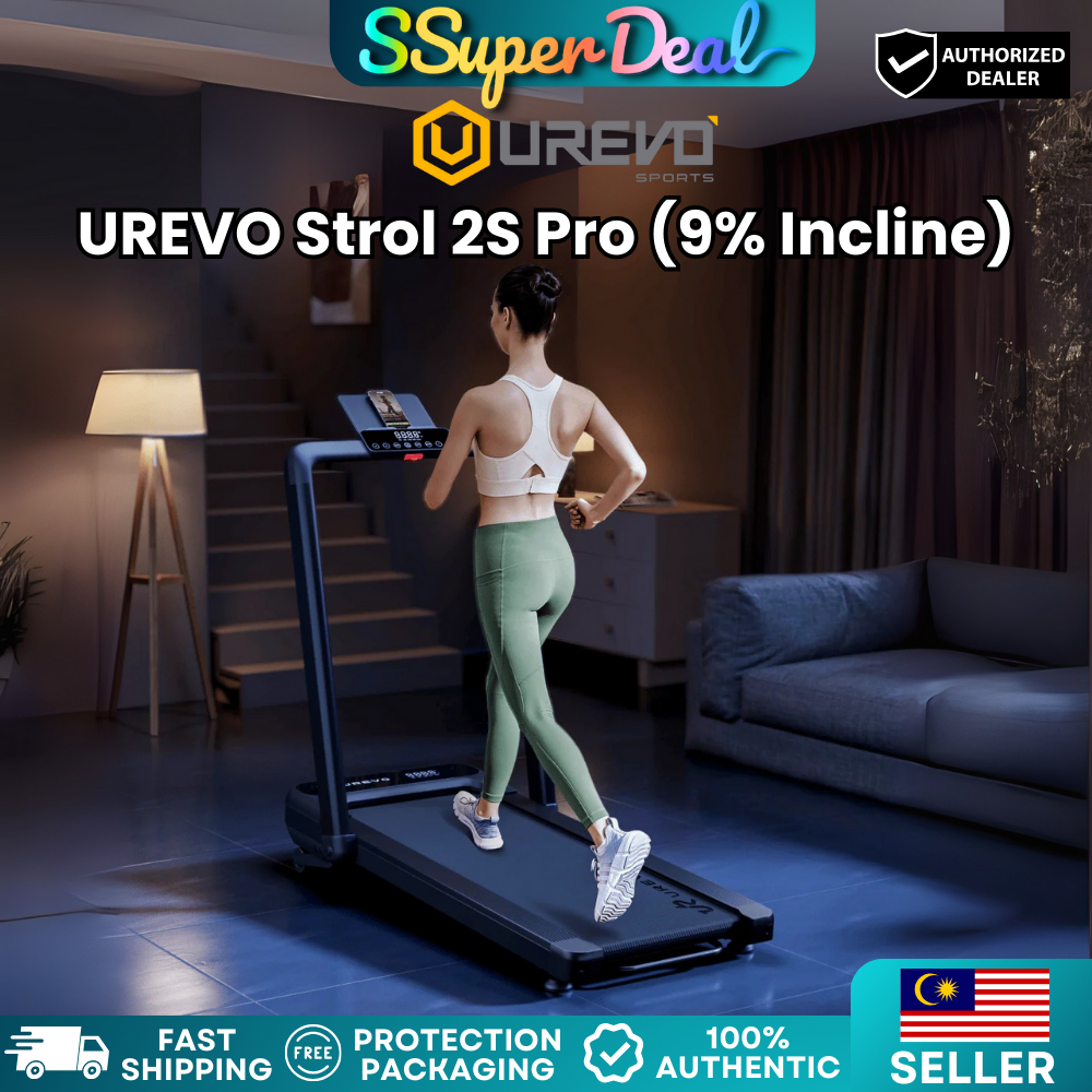 UREVO Strol 2S Pro - All in One Foldable Smart Treadmill (9% Incline)