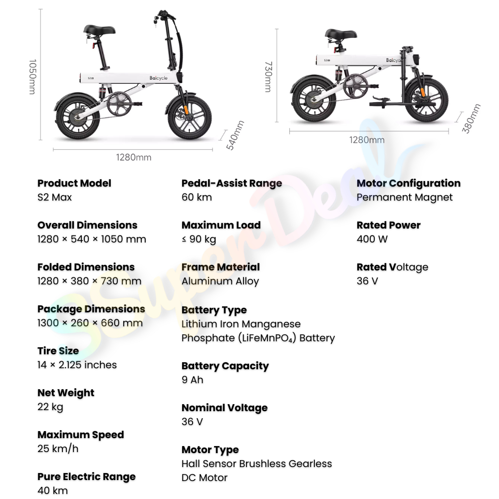Baicycle S2 Max Foldable Electric Bike - Image 10