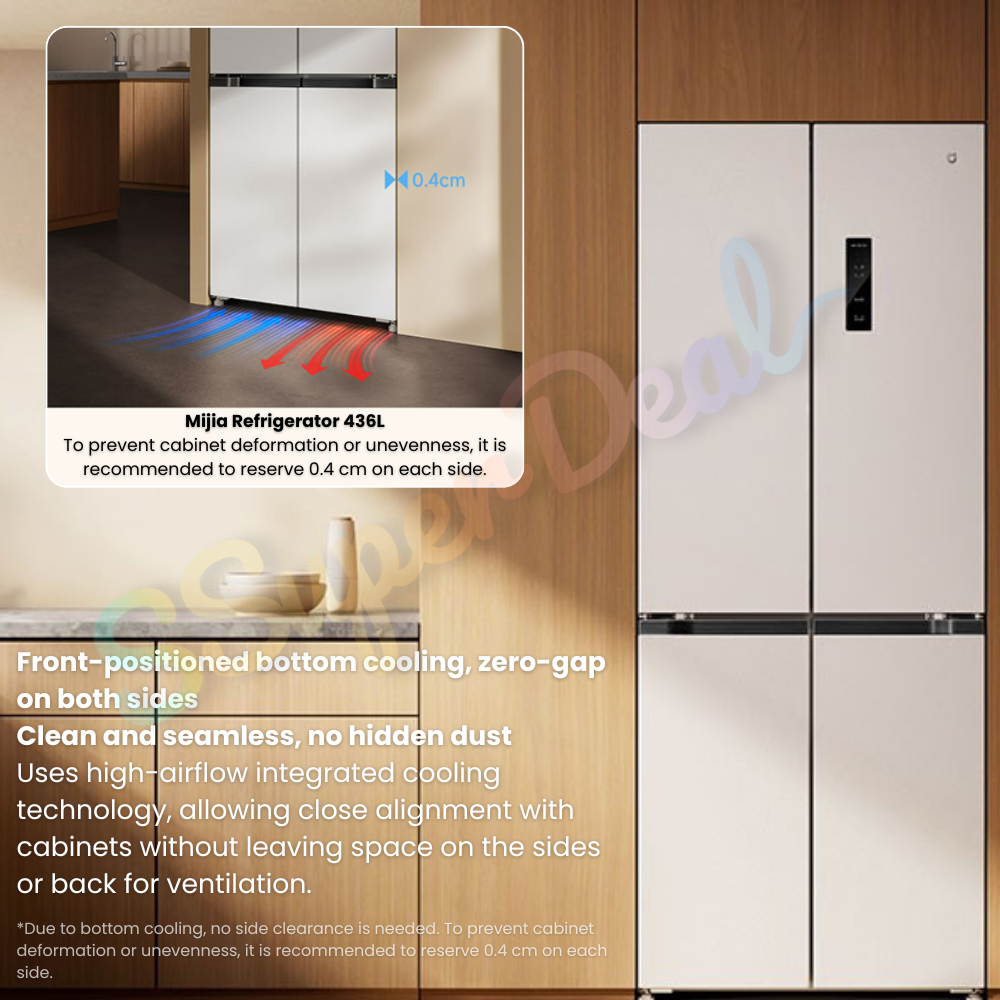 (Pre-order)Xiaomi Mijia Refrigerator 436L with Partitioned Fresh Storage 360° Air-Cooling Circulation BCD-436WMBI - Image 6