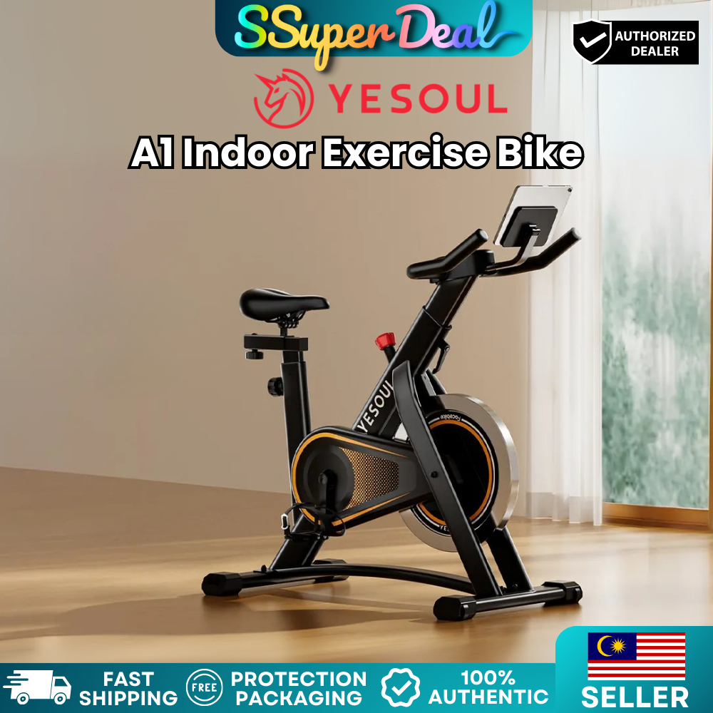 YESOUL A1 Indoor Exercise Bike Rated Max.loaded 120kg (White)