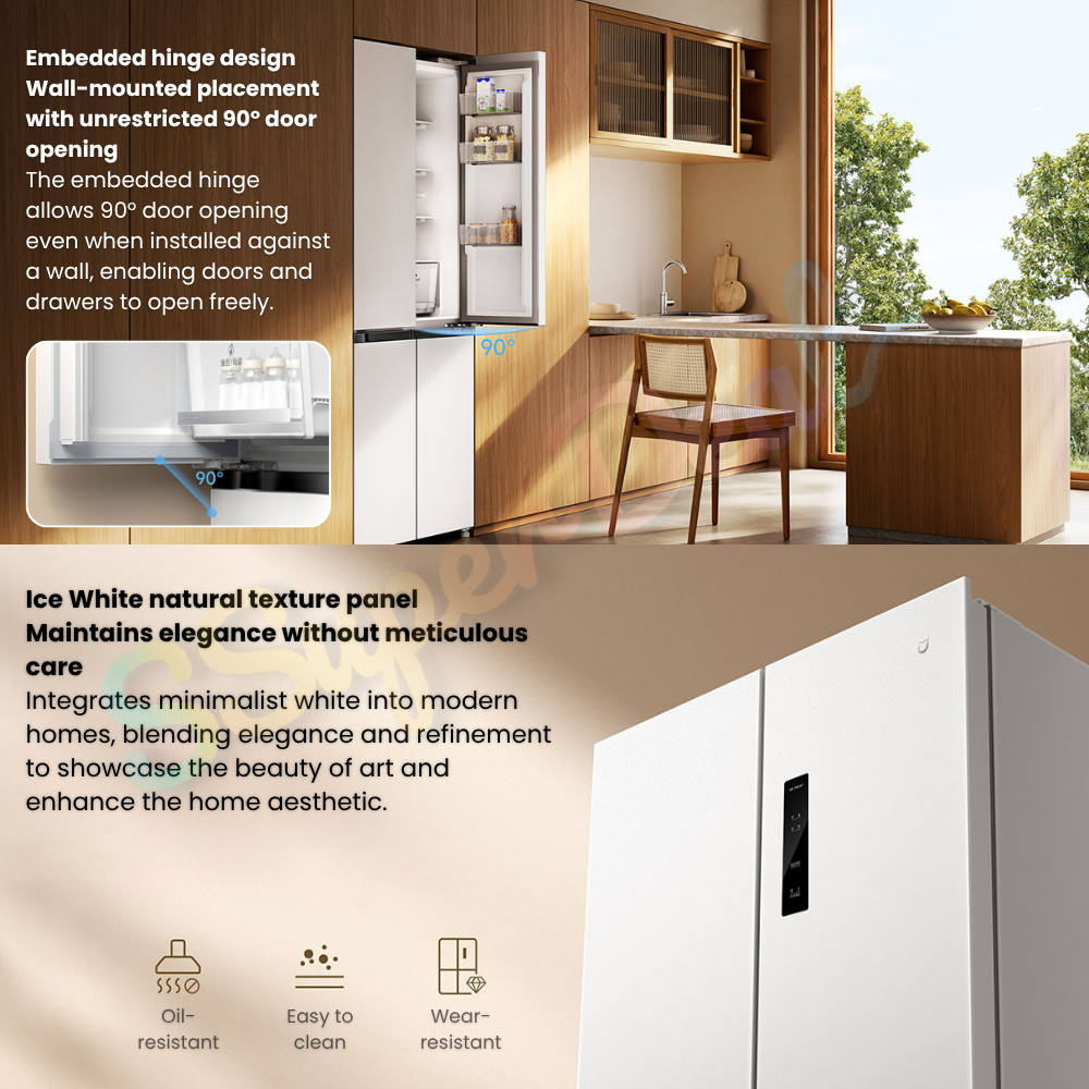 (Pre-order)Xiaomi Mijia Refrigerator 436L with Partitioned Fresh Storage 360° Air-Cooling Circulation BCD-436WMBI - Image 7