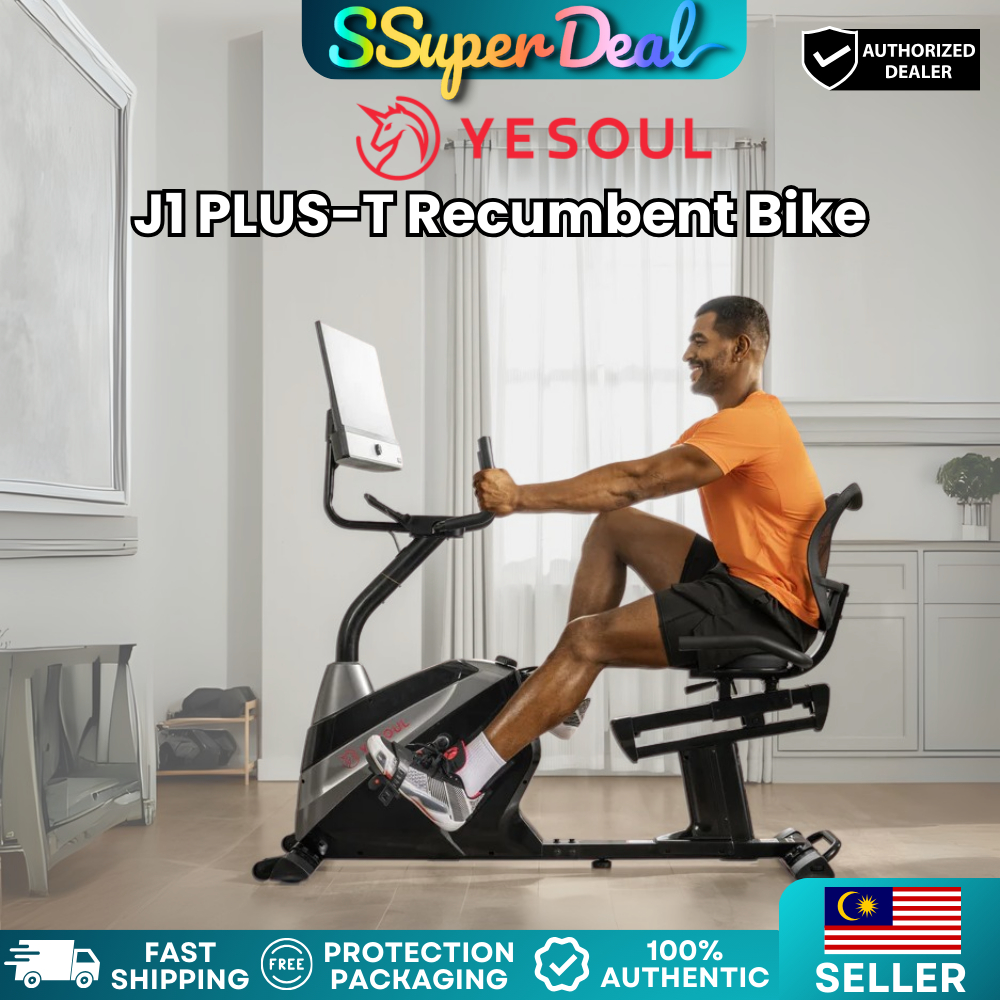 Yesoul J1 PLUS-T Recumbent Bike with 21.5" Smart Screen