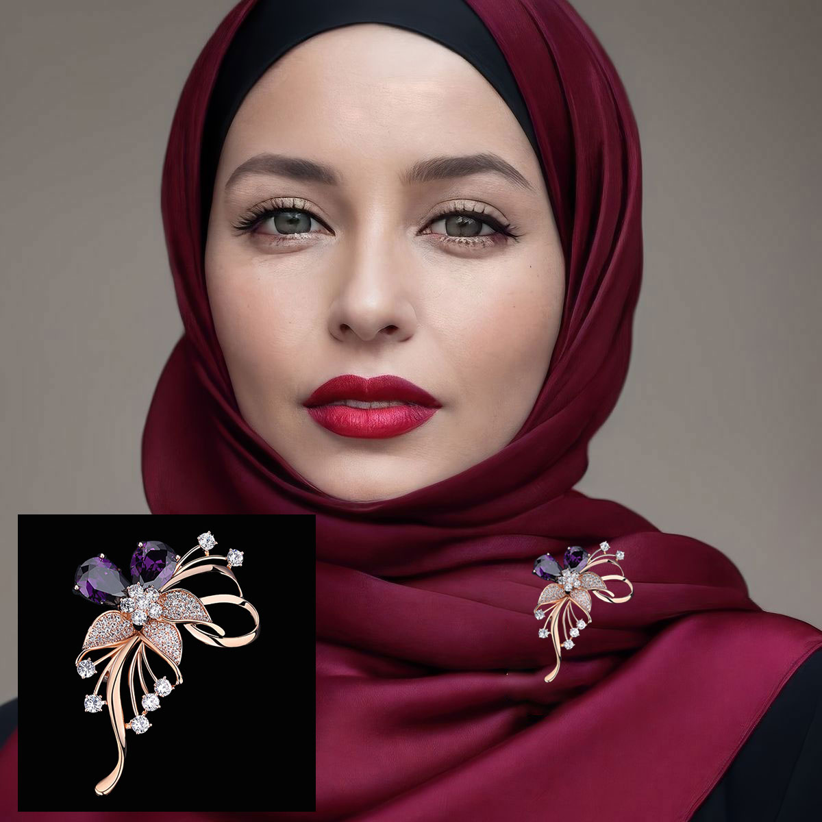 Kerongsang Camellia Elegan & Mewah - Image 2