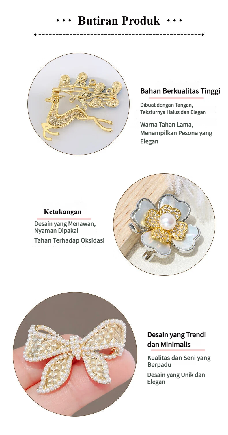 Kerongsang Mewah Dan Bergaya Dalam Pelbagai Gaya | Kerongsang Wanita Yang Elegan & Eksklusif - Image 2