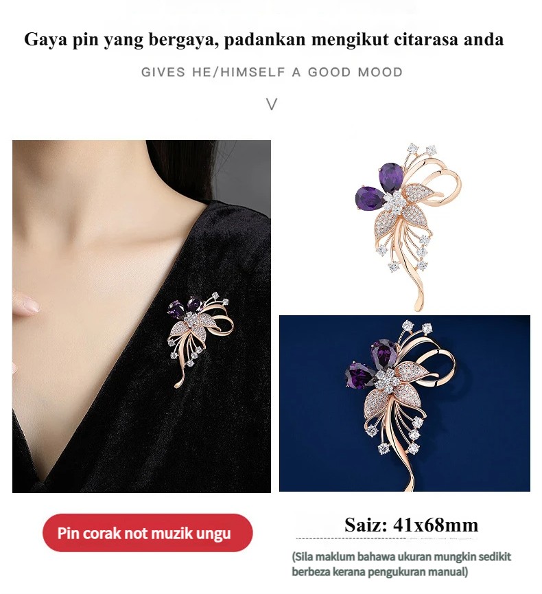 Kerongsang Camellia Elegan & Mewah - Image 4