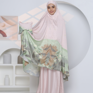 FIKREENA Telekung in Dusty Pink