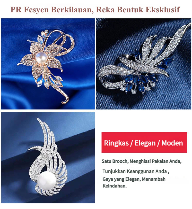Set Bros Mutiara Vintage Premium Dengan Pin Berkualiti Tinggi - Image 4