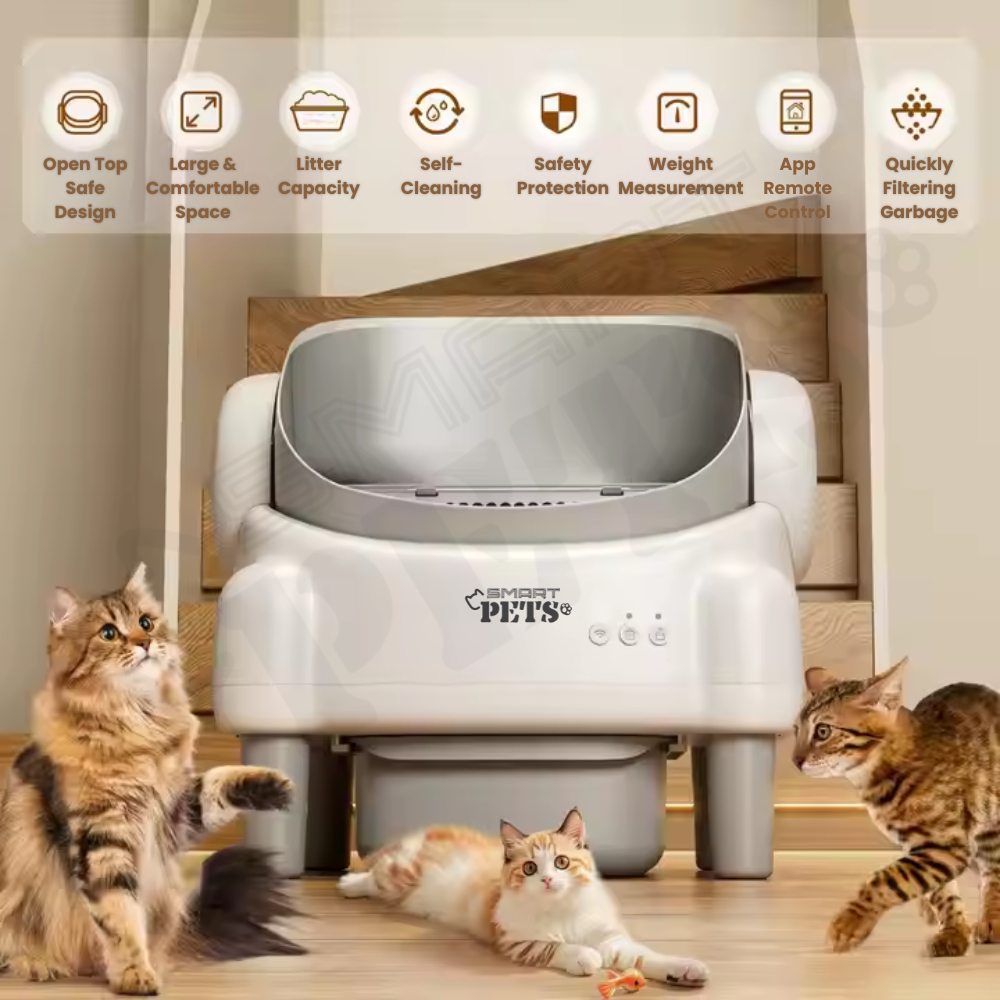 SmartPets Meow Puff Smart Automatic Cat Litter Box - Image 3