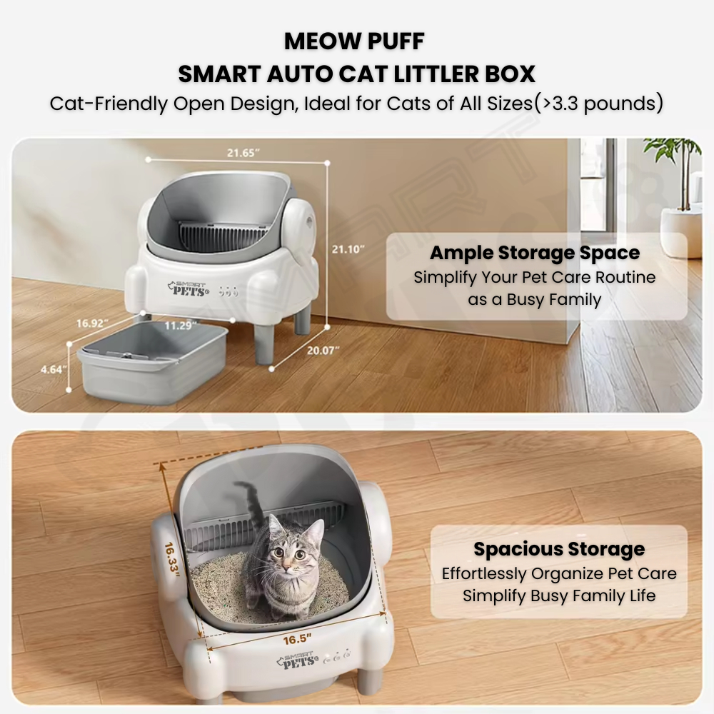 SmartPets Meow Puff Smart Automatic Cat Litter Box - Image 7