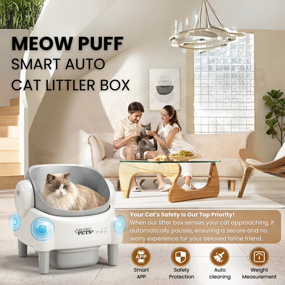 SmartPets Meow Puff Smart Automatic Cat Litter Box - Image 2
