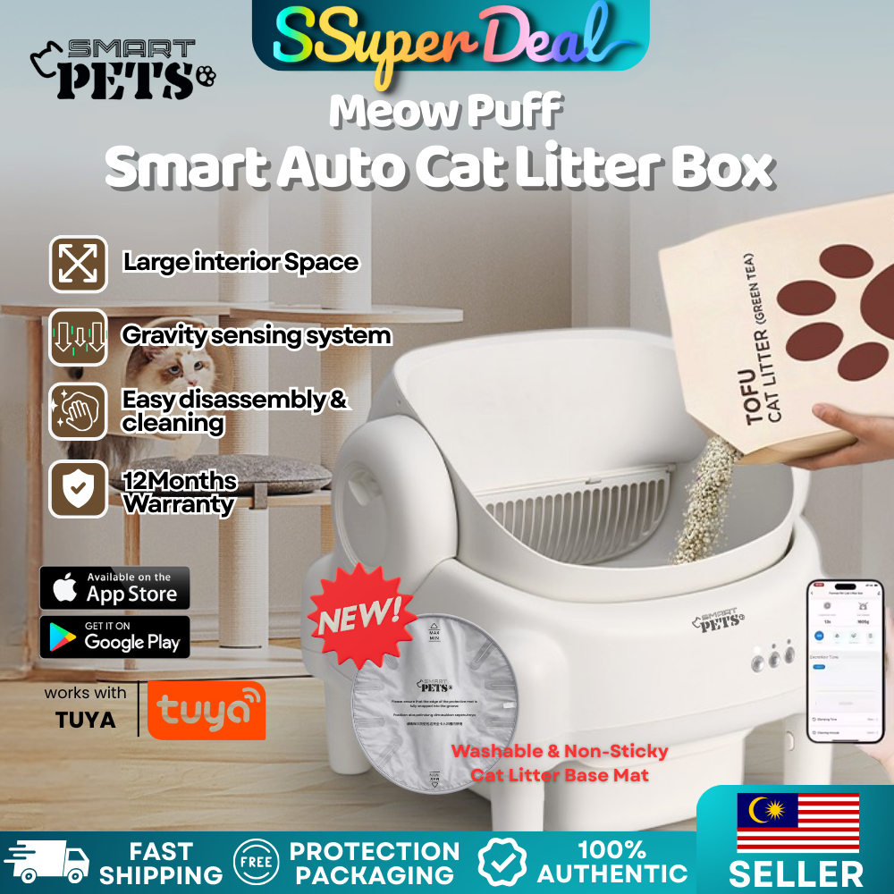 SmartPets Meow Puff Smart Automatic Cat Litter Box