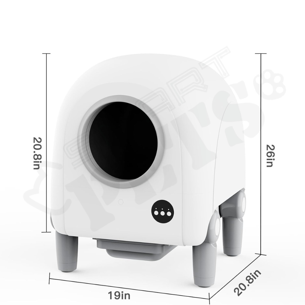 Meow Max Cat Litter 68L Self-Cleaning Cat Litter Box with Camera-Video Monitoring&Weight Tracking-App (White) - Image 8