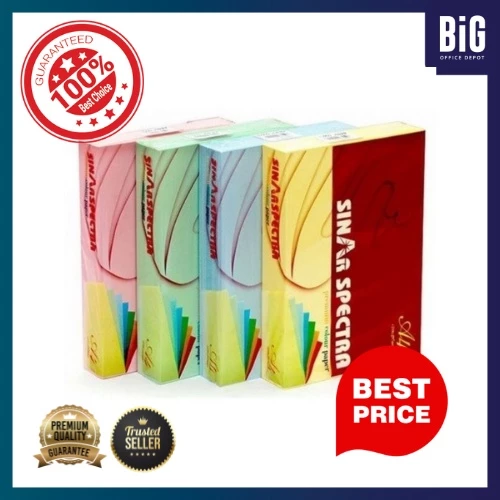 A4 COLOUR PAPER 80GSM 450SHEETS LUCKY STAR / SINAR SPACTRA