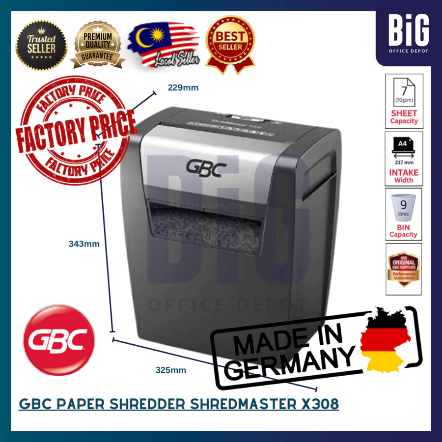 GBC PAPER SHREDDER SHREDMASTER X308