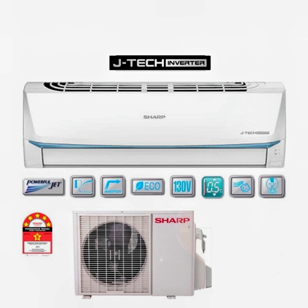 SHARP 1.5HP J- Tech Inverter Air Conditioner