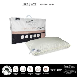 Jean Perry Hotel Series Natural Cotton Pillow | 100% Natural Cotton - Anti-Dust Mite