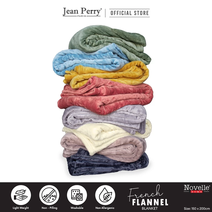 Novelle French Flannel Blanket - 150cm x 200cm | Lightweight, Washable | Sofa, Car, Home Decoration