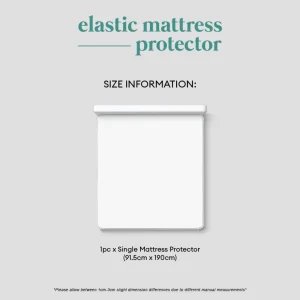 Novelle Elastic Mattress Protector - Quilted Soft Fiber | Elastic Strap | Washable