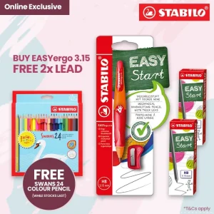 STABILO EASYergo 3.15 HB Mechanical Pencil Jumbo Size Better Grip Ergonomic Pencil for Kids Left & Right Handers