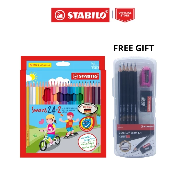 STABILO Swans Colour Pencil/Color Pencil/Pensil Warna/Pensel Warna Set 13/ 26/ 38/ 48 Alat Tulis Sekolah