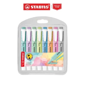 Highlighter - STABILO swing cool Pastel Colour Highlighter School Office Stationery Pen Set Wallet of 4/6/8 - Novelty