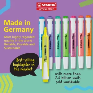 STABILO Highlighter swing cool Fluorescent Stationery Highlighter Pen Set Wallet of 8 Assorted Colors - Novelty38.80