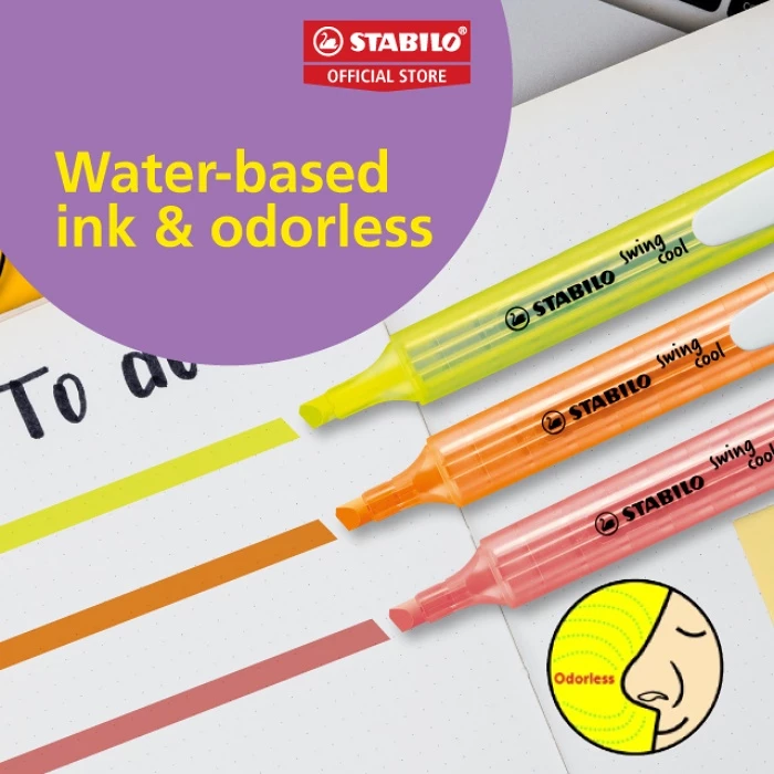 STABILO Highlighter swing cool Fluorescent Stationery Highlighter Pen Set Wallet of 8 Assorted Colors - Novelty38.80 - Image 2