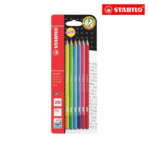 6PCS & 12 PCS 2B STABILO Exam Grade Handwriting Colourful Pencil Writing Stationery Pencil