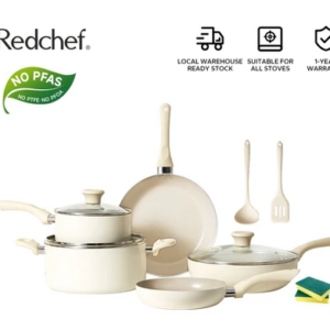 Redchef Nonstick Ceramic Rock 12 Pcs Cookware Set
