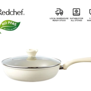 Redchef Nonstick Ceramic 28cm Deep Stir-Fry Pan Wok with lid