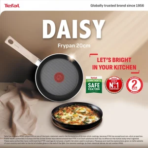 Tefal Daisy Frypan 20cm (Non-stick Cookware, Titanium Non-stick coating, Induction base)