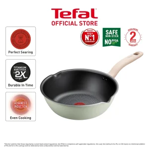 Tefal So Matcha Deep Frypan 28cm (Non-stick Cookware, Titanium 2x Non-stick coating, Thermo-signal2