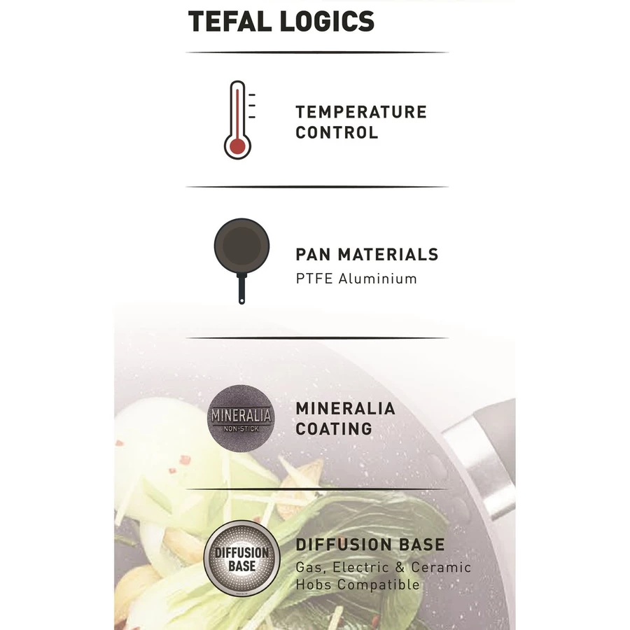 Tefal Natura Deep Frypan 28cm (Non-stick Cookware, Mineralia Non-stick coating, Thermo-signal, Diffusion base) - Image 2