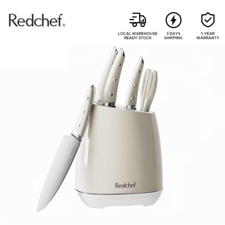 Redchef Stainless Steel Cream White Knife 6Pcs Set