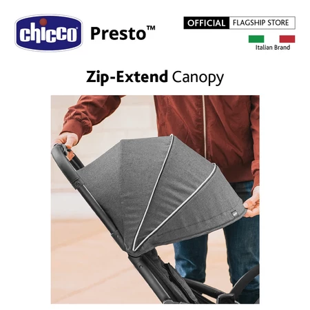 Chicco Presto Stroller - Graphite- Attach Baby Carrier Car Seat - Image 3